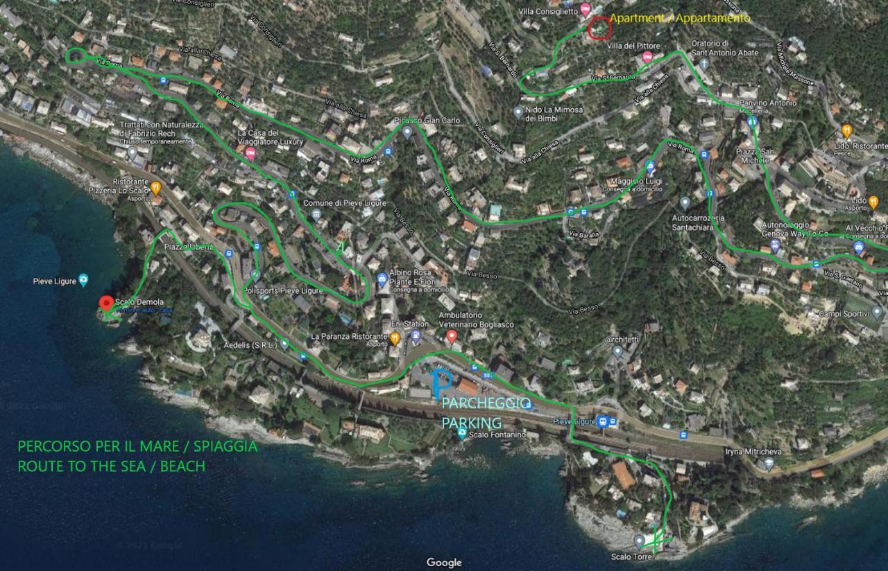Апартаменти Casaviva - Ampio Trilocale Vista Mare Con Piscina - Pieve Alta П'єве-Ліґуре Екстер'єр фото